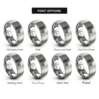 font options for inside engraving on silver colosseum rings