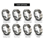 font options for inside engraving on silver colosseum rings