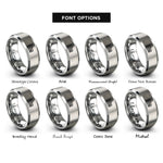 font options for inside engraving on silver colosseum rings