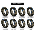 font options for inside engraving on gunmetal & blue colosseum rings