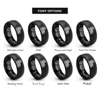 font options for inside engraving on black colosseum stamp rings