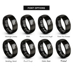 font options for inside engraving on black colosseum stamp rings