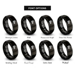 font options for inside engraving on black colosseum stamp rings