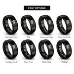 font options for inside engraving on black colosseum stamp rings