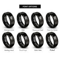 font options for inside engraving on black colosseum stamp rings