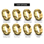 font options for inside engraving on gold colosseum stamp rings