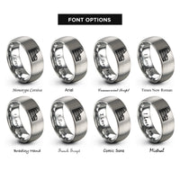 font options for inside engraving on gray colosseum stamp rings
