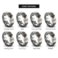 font options for inside engraving on grey colosseum stamp rings