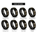 font options for inside engraving on gunmetal & black compass drafting rings