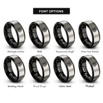 font options for inside engraving on black & gray compass halftone rings