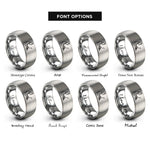 font options for inside engraving on grey composer silhouette rings