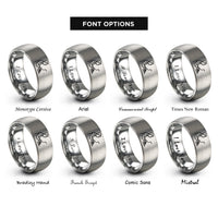 font options for inside engraving on grey composer silhouette rings