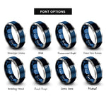 font options for inside engraving on blue & grey compound microscope rings