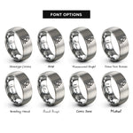 font options for inside engraving on grey compound microscope rings