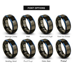 font options for inside engraving on gunmetal & blue compound microscope rings