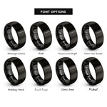 font options for inside engraving on black conductor baton rings