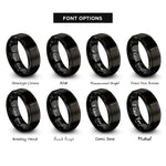 font options for inside engraving on black conductor baton rings