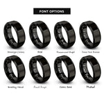 font options for inside engraving on black conductor baton rings
