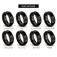 font options for inside engraving on black conductor baton rings