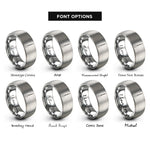 font options for inside engraving on silver conductor baton rings