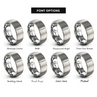 font options for inside engraving on silver conductor baton rings