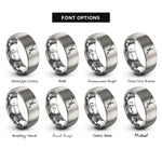 font options for inside engraving on silver conductor baton rings