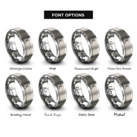 font options for inside engraving on silver conductor baton rings