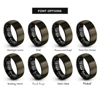 font options for inside engraving on gunmetal & black conductor baton rings