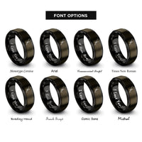 font options for inside engraving on gunmetal & black conductor baton rings