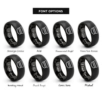font options for inside engraving on black conductor hat rings