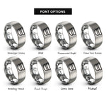 font options for inside engraving on silver conductor hat rings