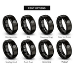 font options for inside engraving on black cone air filter rings