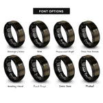 font options for inside engraving on gunmetal & black connecting rod rings