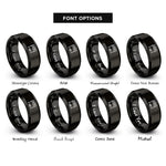 font options for inside engraving on black console organ pedals rings