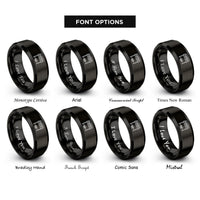 font options for inside engraving on black console organ pedals rings