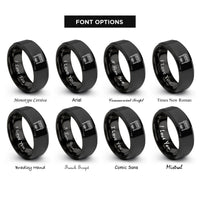 font options for inside engraving on black console organ pedals rings