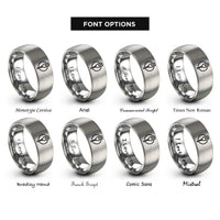 font options for inside engraving on grey cooking thermometer rings