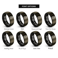 font options for inside engraving on gunmetal & black coolant bottle rings