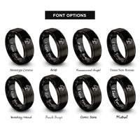 font options for inside engraving on black coolant temperature gauge rings