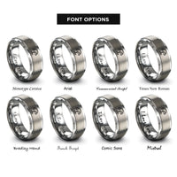 font options for inside engraving on grey coolant temperature gauge rings