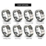 font options for inside engraving on grey cooling rack rings