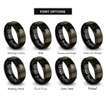 font options for inside engraving on gunmetal & black cooling rack rings
