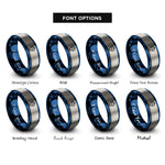 font options for inside engraving on blue & grey copper cu rings