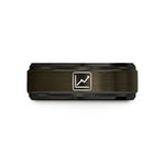 copper anniversary band – gunmetal & black tungsten line chart wedding band