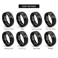 font options for inside engraving on black cordless drill rings
