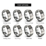 font options for inside engraving on gray cordless drill rings