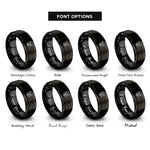 font options for inside engraving on black corgi rings