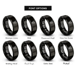 font options for inside engraving on black corgi rings