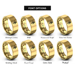 font options for inside engraving on gold corn ear rings
