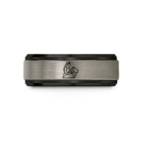 tungsten wedding ring men – black & blue & grey tungsten strength wedding band